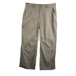 Under Armour Pants Mens 34 Beige Tan Cargo Fishing Ripstop athlesure
